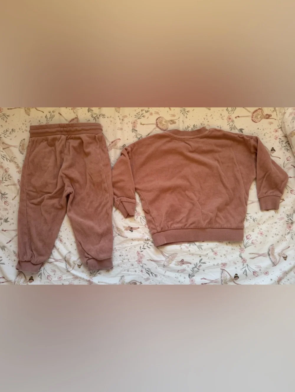 Rylee + Cru Bon Voyage Pink Mauve Terry Sweatshirt Set - sz 2-3 Toddler Girls